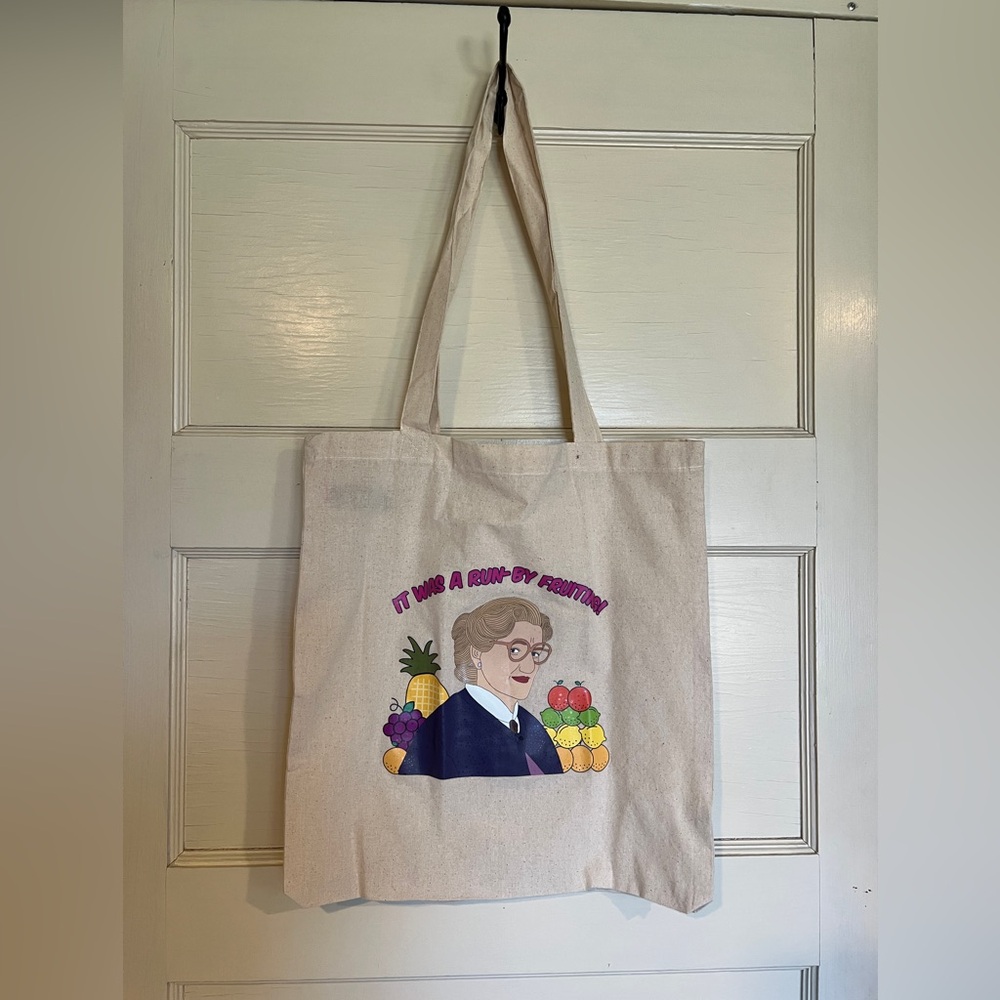 Mrs. Doubtfire Graphic Cream Tote Bag